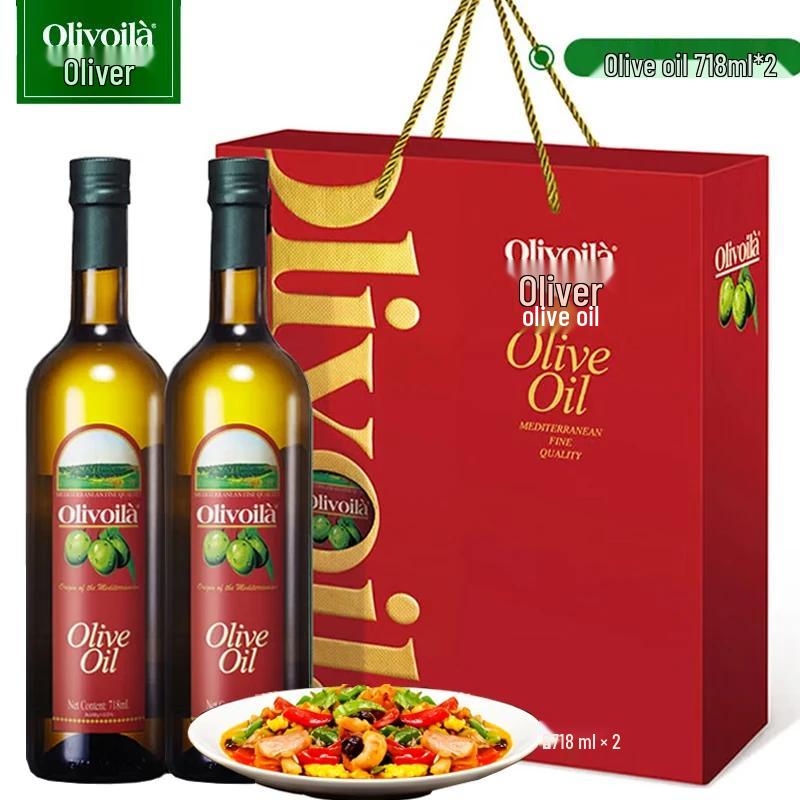 Подарочный набор оливкового масла Olivoila Extra Virgin, 2 бутылки