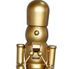 Golden Wooden Nutcracker Drumming Puppet Christmas Figures Toy Birthday Gift Traditional Handmade