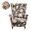 Printed Wing Chair Cover Stretch Spandex Armchair Covers Nordic Washable Relax Sofa Slipcovers Cushion Cover For Wed Decor