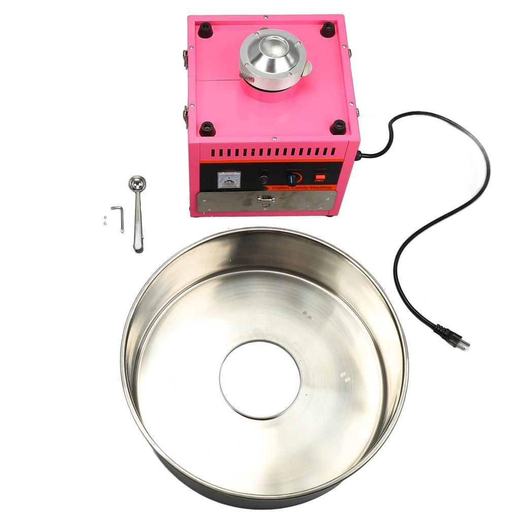 Cotton Candy Machine Commercial Fully Automatic Mini Stainless Steel Candy Floss Maker for Parties