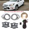 1Set For Ford Focus MK3 2012 2013 2014 Car Front Bumper Fog Light Lamp Cover Frame Hood Grille Bezel Harness Switch