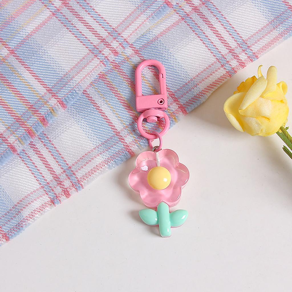 Корейский стиль конфетный цвет тюльпан цветок кулон брелок сумка украшения наушники чехол украшения автомобиль ключи аксессуары
