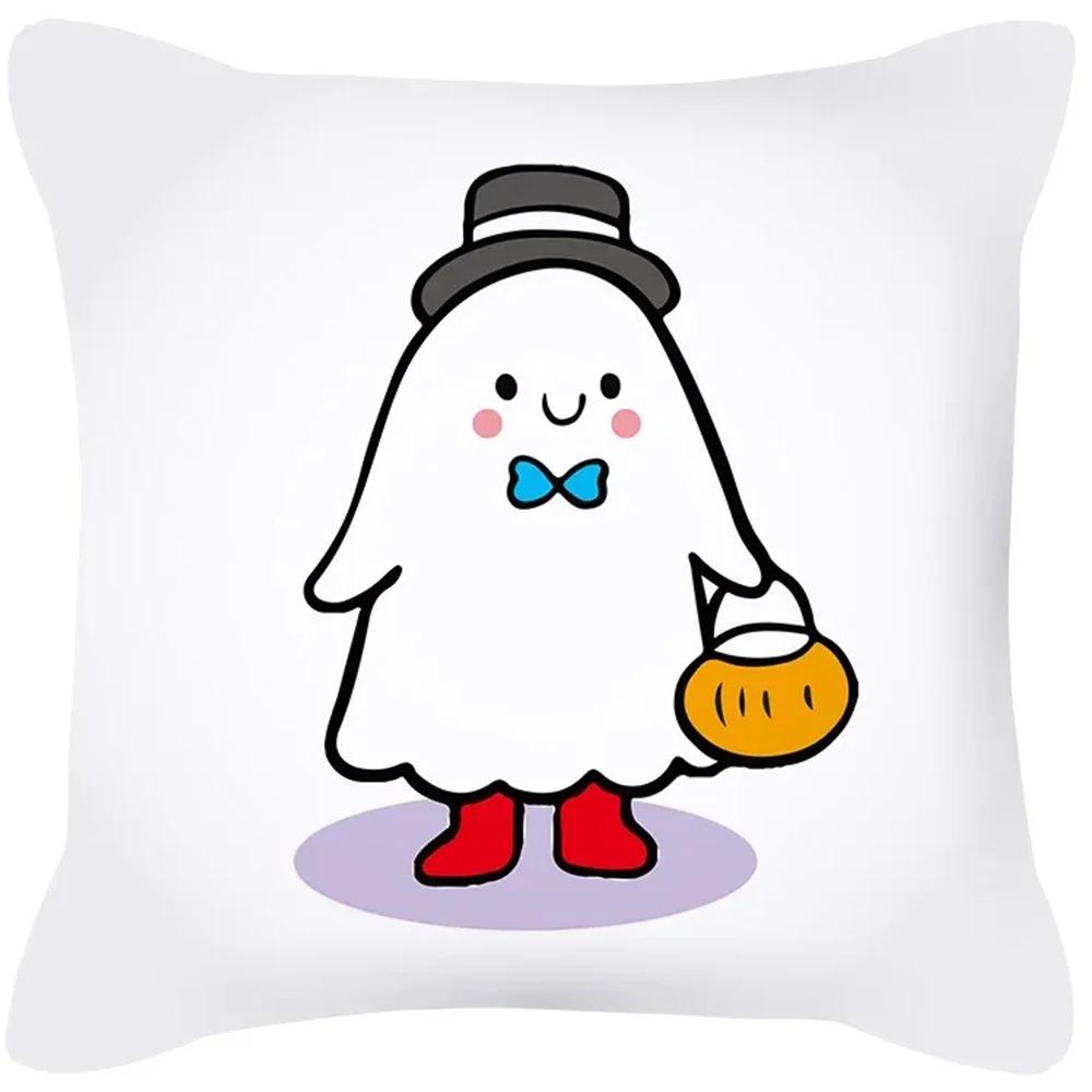 Подушка для украшения на Хэллоуин в виде тыквы, кошки, призрака, подходит для украшения дома, гостиной, дивана, комнаты