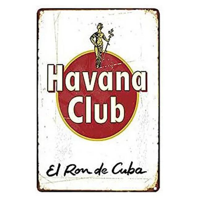 Винтажная металлическая жестяная табличка Havana Club Ретро настенный декор для мужской пещеры дома кафе сада клуба бара паба Железная живопись Художественный плакат