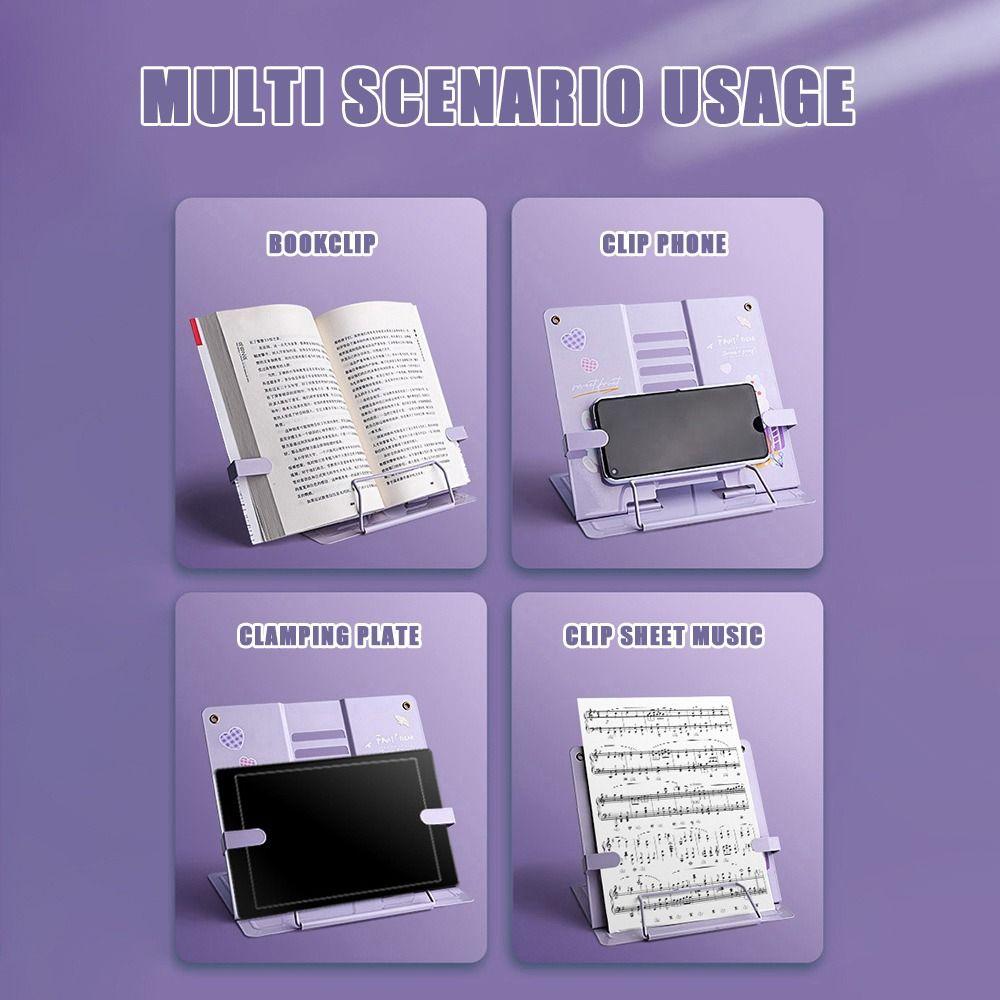 Multicolour Foldable Support Rack Adjustable Adjustable Stand Durable Book Reading Stand Tablets