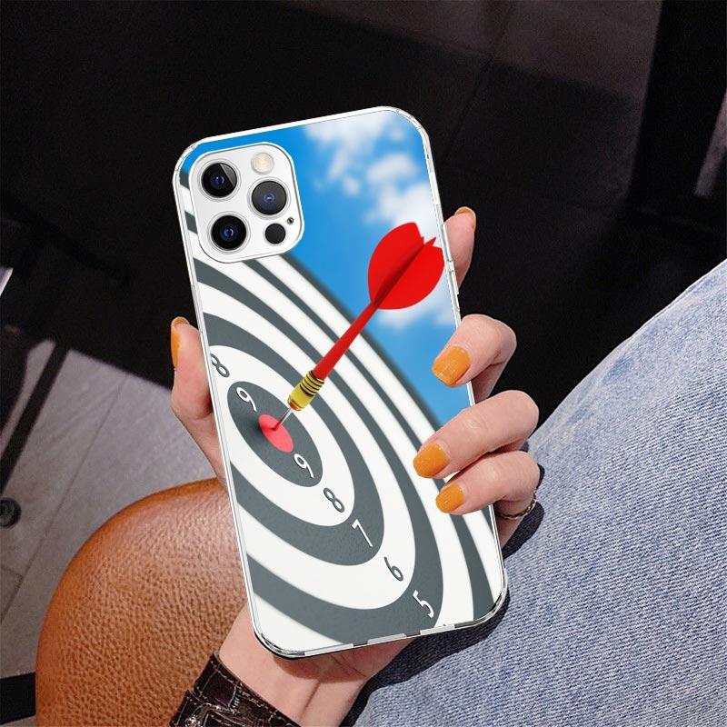 Darts Aesthetics Wire Target Phone Case For iPhone 13 12 Mini 11 Pro Max XS XR X SE 7 8 Plus 5S 5 6S 6 Gift Print Cover Fundas