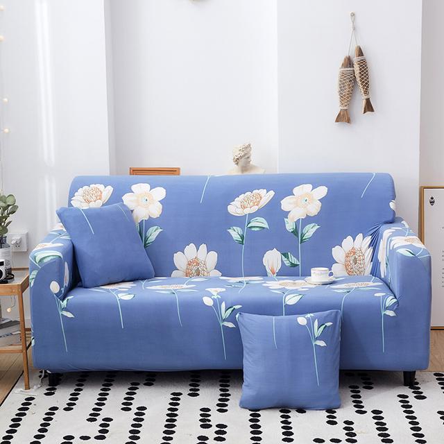 Чехол для дивана с принтом, эластичные чехлы для диванов, чехлы для 2-местных диванов, моющаяся защита для мебели для гостиной
