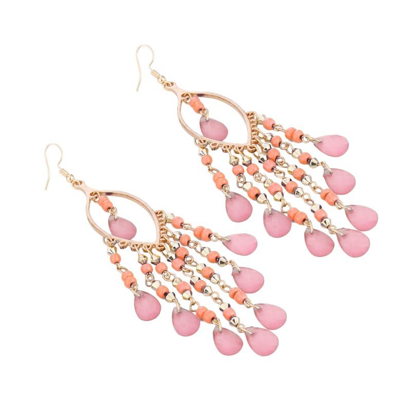 Boho Style Beaded Tassel Earrings Exquisite All-Match Lady Earrings Fashion Elegant Earring