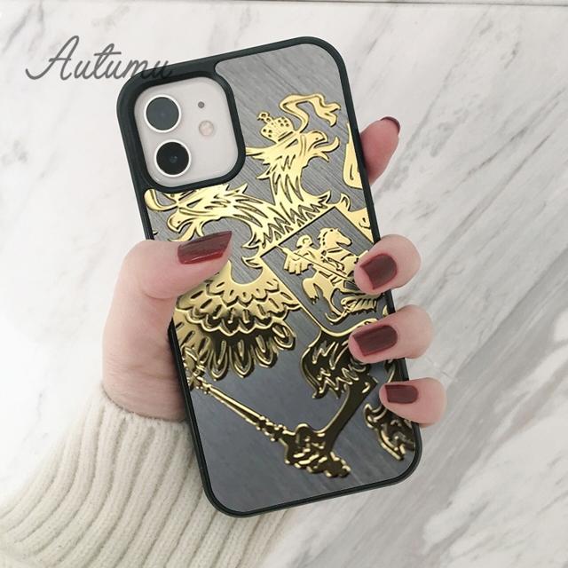 Чехол для телефона с двуглавым орлом и гербом России для iPhone 11 12 13 14 Pro Max mini XR XS SE 2020 6S 7 8 Plus Galaxy S21 S22