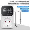 Digital Temperature Controller Socket 220V EU Plug LCD Display Thermostat Preset Timer Switch Cooling Heating Temperature Sensor