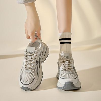 Августин Папины кроссовки 2025 Новая летняя мода Академический стиль Платформа Белые кроссовки Повседневные кроссовки для бега