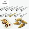 20 Pack Cone Shape Roller Molds 12cm Mini Ice Cream Cone Mold Non-Stick Stainless Steel Pastry Tool