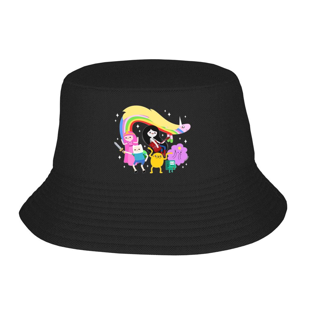 Adventures Time Jake in Pocket Bucket Hats Getaway Headwear Stuff Cartoon Anime Fishing Caps for Girl Session Hats Foldable
