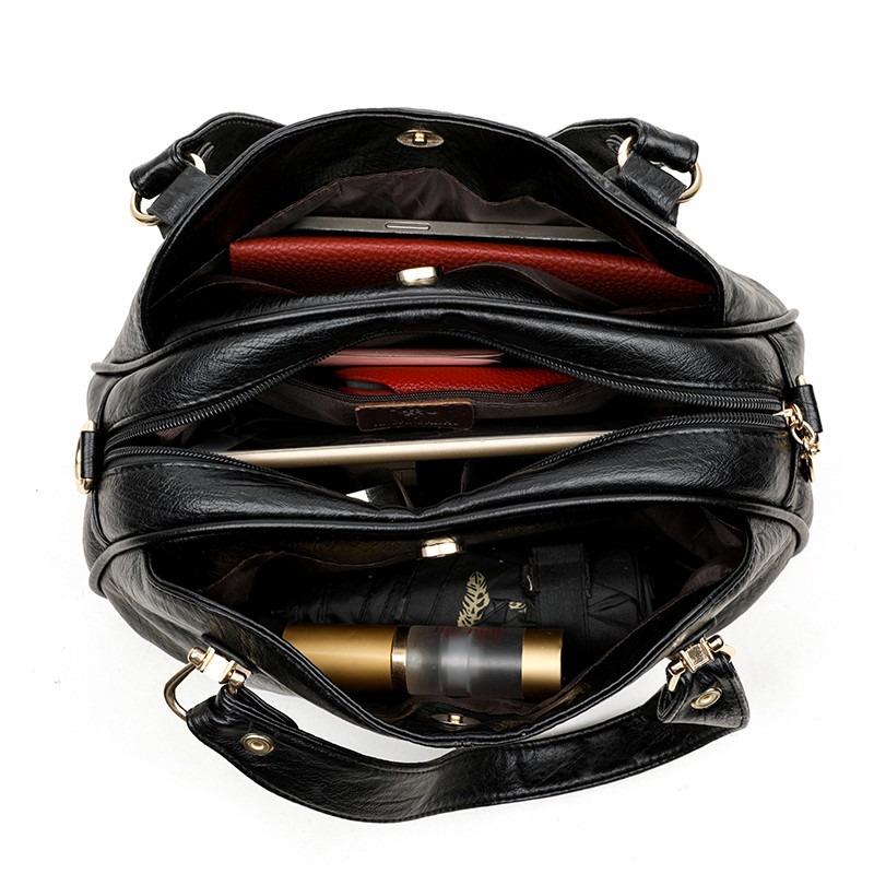 Женская сумка с текстурированной кожей и ручкой сверху, стильная сумка через плечо