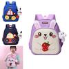 Children School Backpack With Oxford Material And Rabbit Car Pattern For Kids
