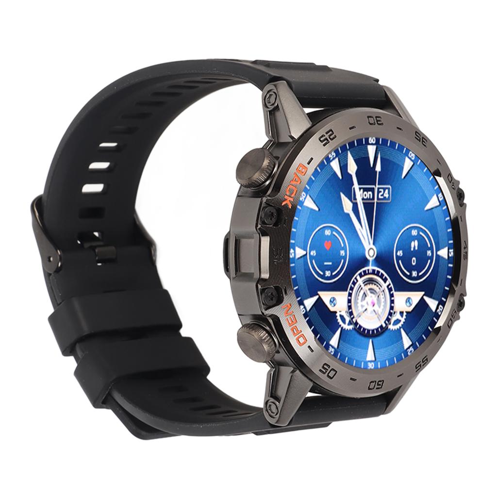 Black Outdoor Smartwatch with Speaker Waterproof Dustproof LCD Bluetooth Intelligent Watch 360x360