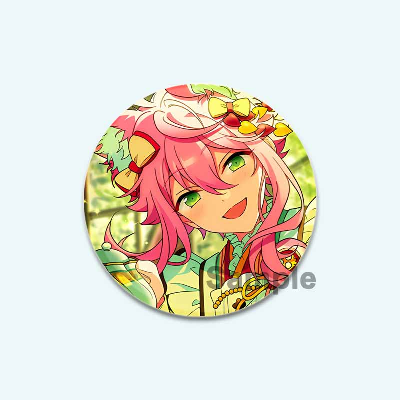 32/44/58mm Anime Collection Ensemble Stars Tinplate Pin Round Cartoon Snap-in Brooches for Backpack Accessories Badge Handmade Decoration