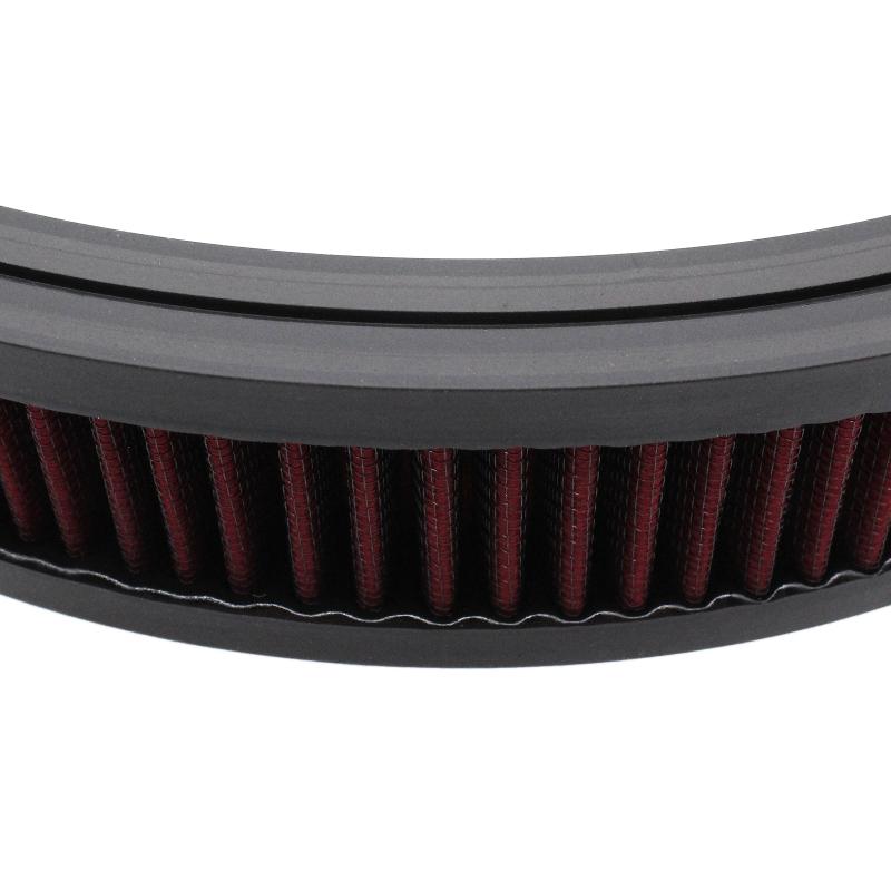 High Flow Round Air Cleaner Filter Washable and Reusable Replacement for Chevy Ford Mopar SBC BBC 14inch* 2inch Blue/Black/Red