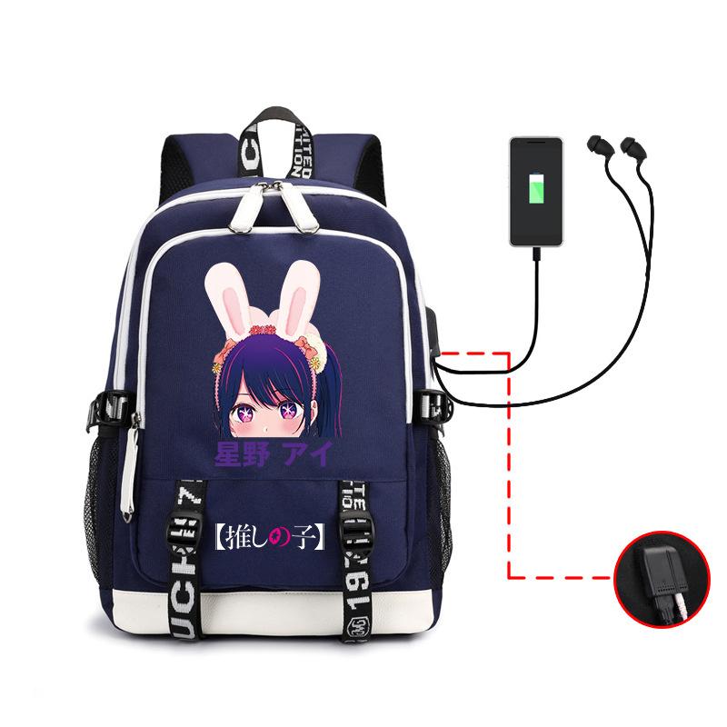 Школьная сумка с анимацией, USB, многофункциональная, большой емкости, сумка для компьютера, рюкзак для путешествий на открытом воздухе