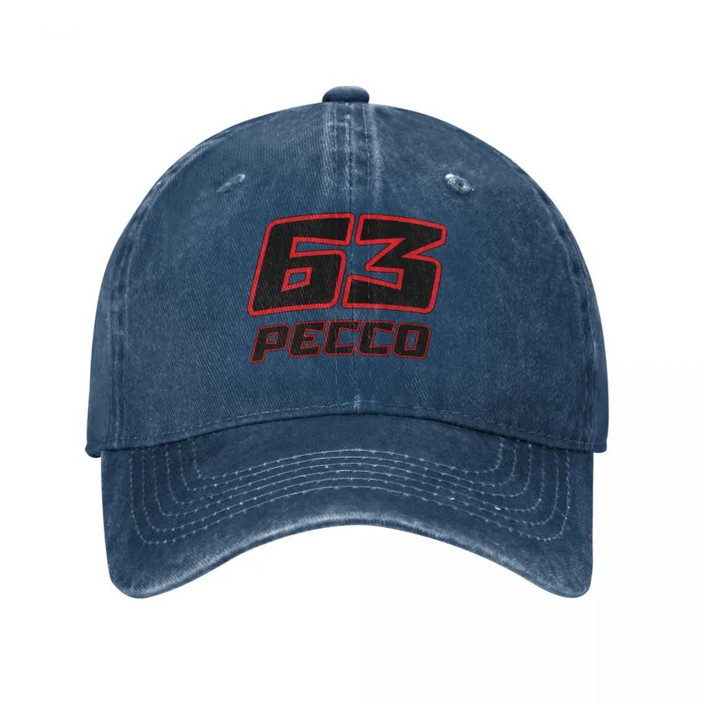 Винтажная бейсболка Pecco Bagnaia 63 унисекс из потертого хлопка Snapback для мотоциклетных гонок на открытом воздухе всесезонная подарочная кепка для путешествий