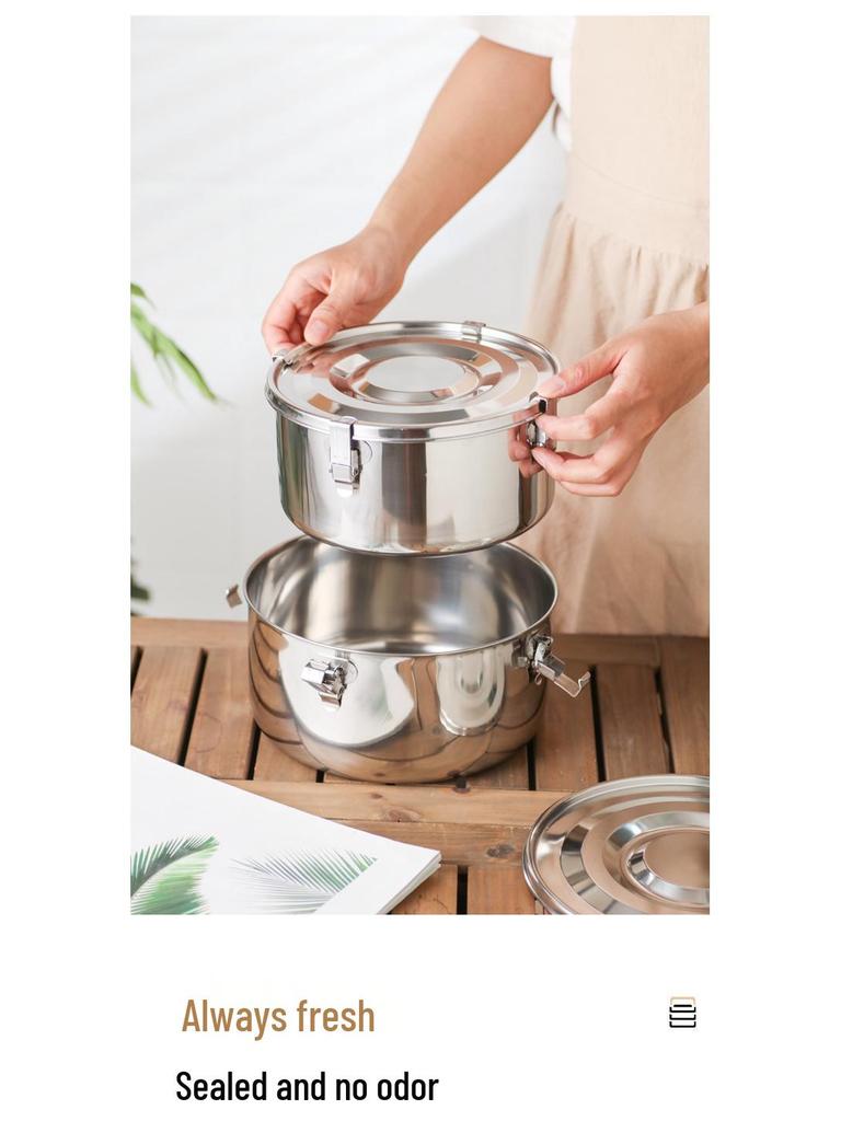 Набор корейских ланч-боксов бенто из нержавеющей стали 304 с защитой от протекания - 3 контейнера для сохранения свежести