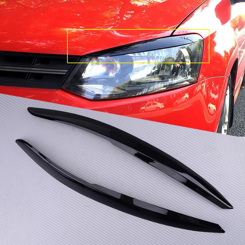 2 шт. наклейка на фару автомобиля для бровей, накладка для Volkswagen VW POLO MK5 2011 - 2018, аксессуары