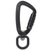 Carabiner Clip Auto Locking 360 Rotational Hook Accessory for Dog Leash Hammocks BackpacksBlack