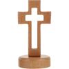 Wooden Cross Holy Cross Tabletop Cross with Base Standing Jesus Christ Catholic Wall Cross for Home Decor Christmas Party