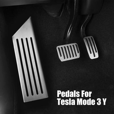 Для Tesla Model 3 Y Педали тормоза Подставка для ног Ускоритель Педаль автомобиля Резиновая накладка Крышка из алюминиевого сплава Детали интерьера Автоаксессуары