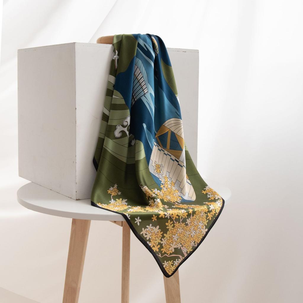 Шелковый шарф из тутового шелка для свекрови и подарок для старших Тонкий солнцезащитный женский квадратный шарф Элегантный и универсальный