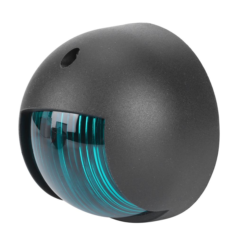 12V Round LED Navigation Light Waterproof Starboards Port Lamp for Marine Boat Yacht Black Housing RedGreen