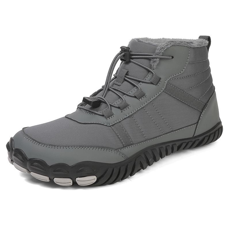 Unisex Waterproof Wide-Toe Winter Snow Boots - High-Top, Cold-Proof, Barefoot-Style for Outdoor Sport.