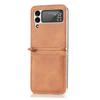 Для Samsung Galaxy Z Flip 6 5 4 3 2 1 Flip4 Flip3 Чехол Бизнес Минимализм Задняя Крышка Кожаные Чехлы для Телефона Держатели для Карт