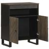VidaXL Buffet noir 60x33x75 cm bois massif de manguier, meuble de rangement, meuble de rangement de cuisine, meuble de 4017709