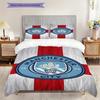"Manchester City Football Club Emblem" Three-piece set (1 * duvet cover + 2 * pillowcase, without core) 2DFlat Duvet cover and pillowcase