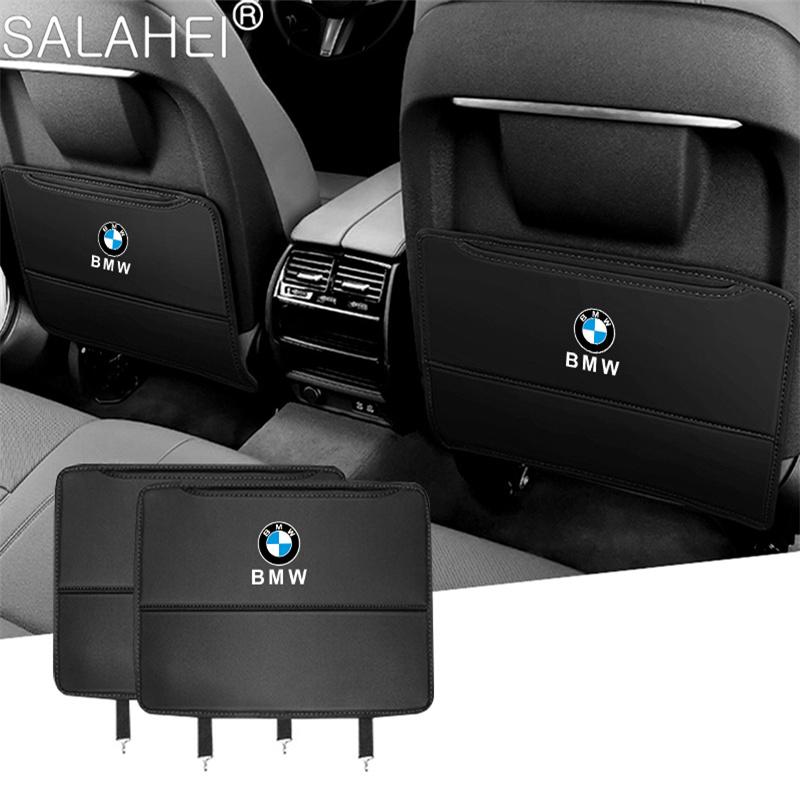 SNLL4 High Quality Car Seat Anti Kick Pad Protector Leather Cover For BMW Performance M Power E90 E91 E92 X3 X5 X6 M3 M5 Car Sticker