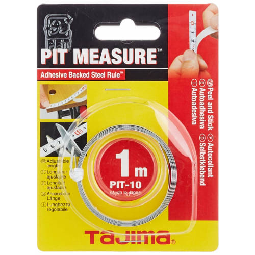 TAJIMA PIT-10BL Convex Pit Measure, 1m, 13mm Wide, Metric Graduations