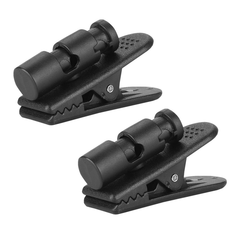 2PCS Black Earpiece Headphone Headset Earphone Earbud Large Clip Clamp
