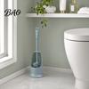 Cleaning Brush Long Handle Toilet with Anti-Slip Grip, Silicone Bristles Curved Resistant Double Head for Deep Stain Removal