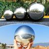 6Pcs Stainless Steel Gazing Balls Gloss Sphere Mirror Hollow Ball for Home Garden Decoration Ornament Crafts