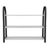 Plastic   Aluminum Metal Standing Shoe Rack DIY Shoes Storage Shelf Home Organizer