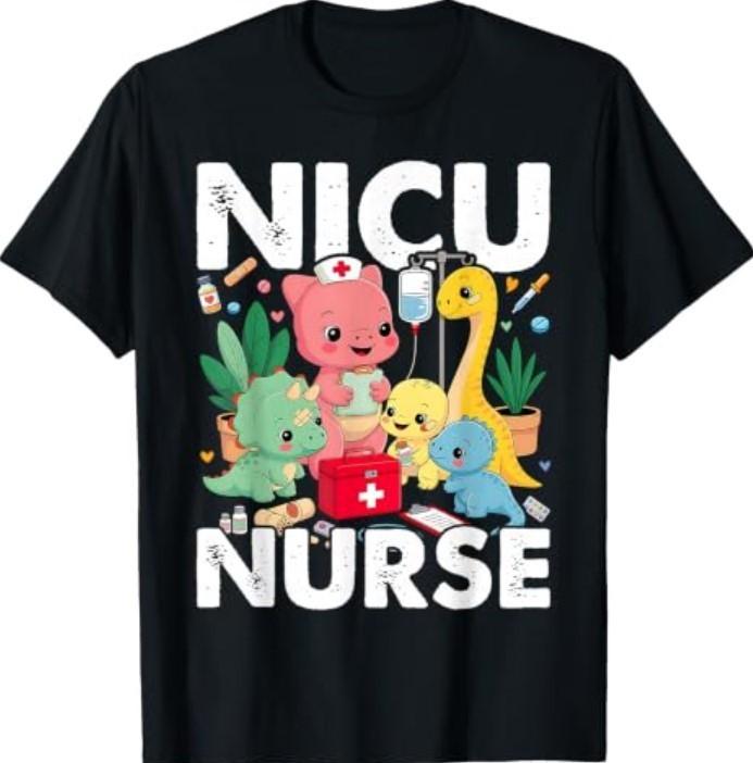 Nicu Nurse Dinosaur Animal T-Shirt