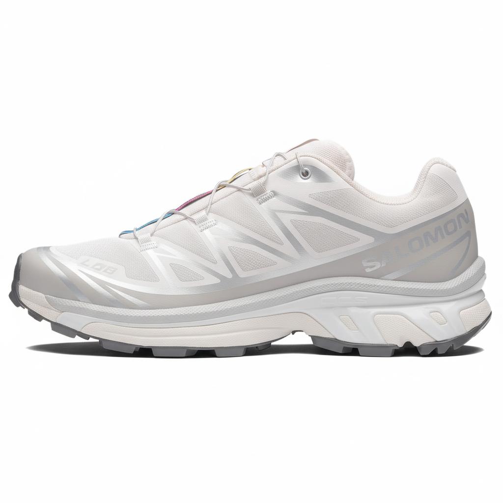 SALOMON XT 6 Текстильные износостойкие дышащие кроссовки для бега Унисекс Белый Серый 479880