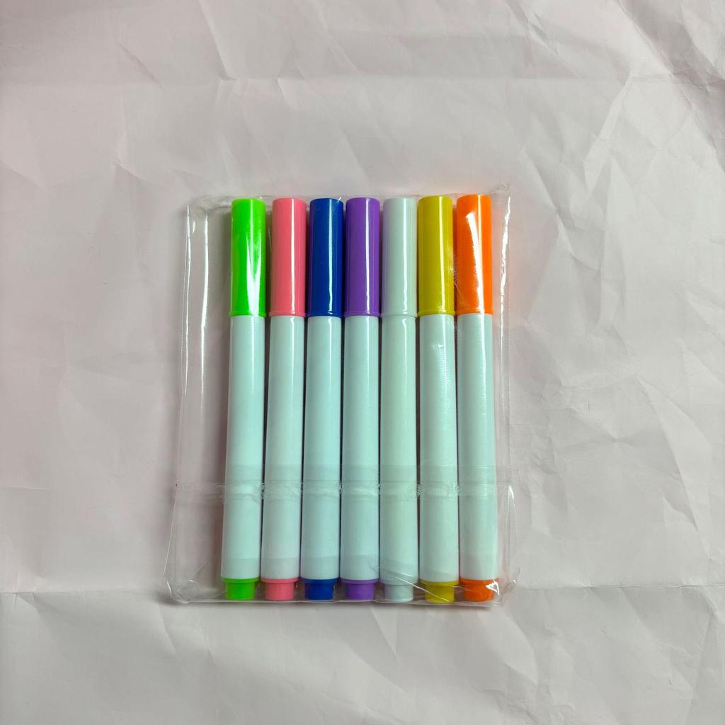 Мелки жидкие смываемые Dingdong - 12 флуоресцентных цветов для классных досок