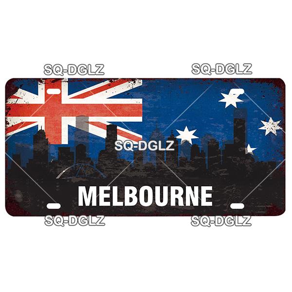 [SQ-DGLZ] Знаменитый городской номерной знак, металлический знак, винтажная табличка, деревенская жестяная вывеска, настенный декор, декор для бара, дорожный постер