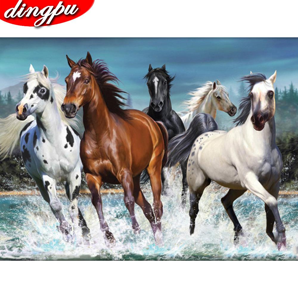 Алмазная картина животное лошадь домашнее украшение вышивка крестом полная дрель квадратная вышивка