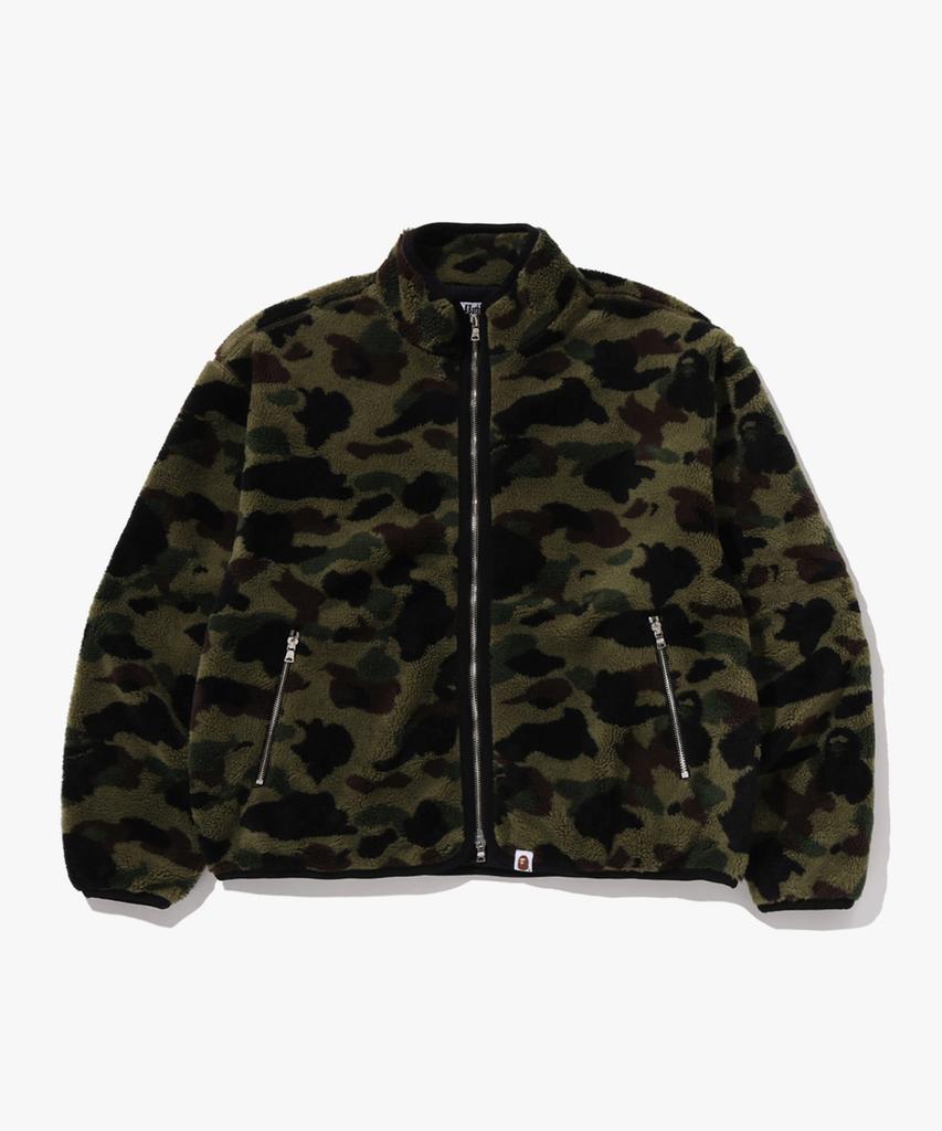 Bape Флисовая куртка с первым камуфляжем (M) зеленый