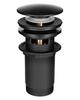 LAVEO Tores low-mounted washbasin tap with stopper, black