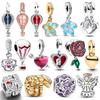 Charms Copper Air Balloons And Flowers Pendant Charm Beads Fits Bracelet Necklace For Women Luxury Diy Jewelry Fine Gift