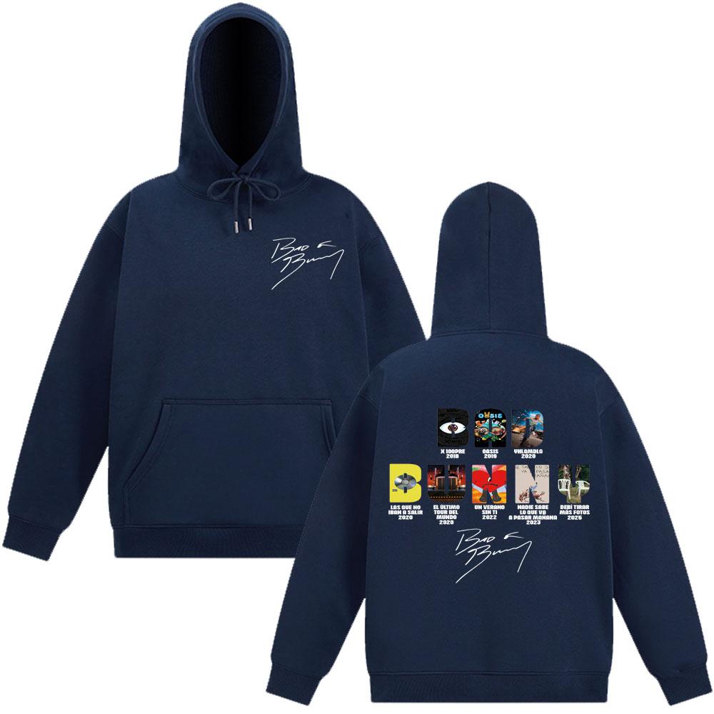 Rapper Bad Bunny Music Album Cover Graphic Hoodies Man Woman Pullover Autumn Winter Fashion Long-sleeved Harajuku Sweatshirts
